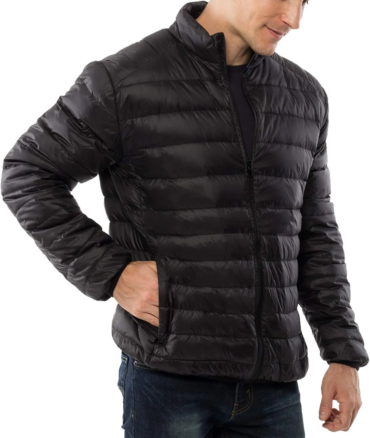 Alpine Swiss Niko Mens Puffer Jacket | Insulated Lightweight Down Alternative Coat | Packable, Water Resistant & Warm