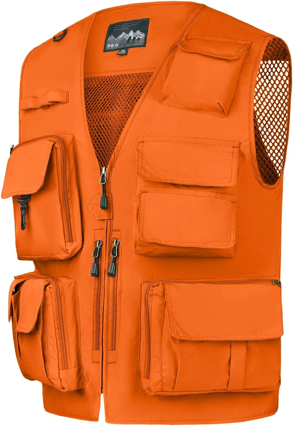 AOTORR Mens Outdoor Work Safari Cargo Photo Travel Fishing Vests for Men with Multi-pockets