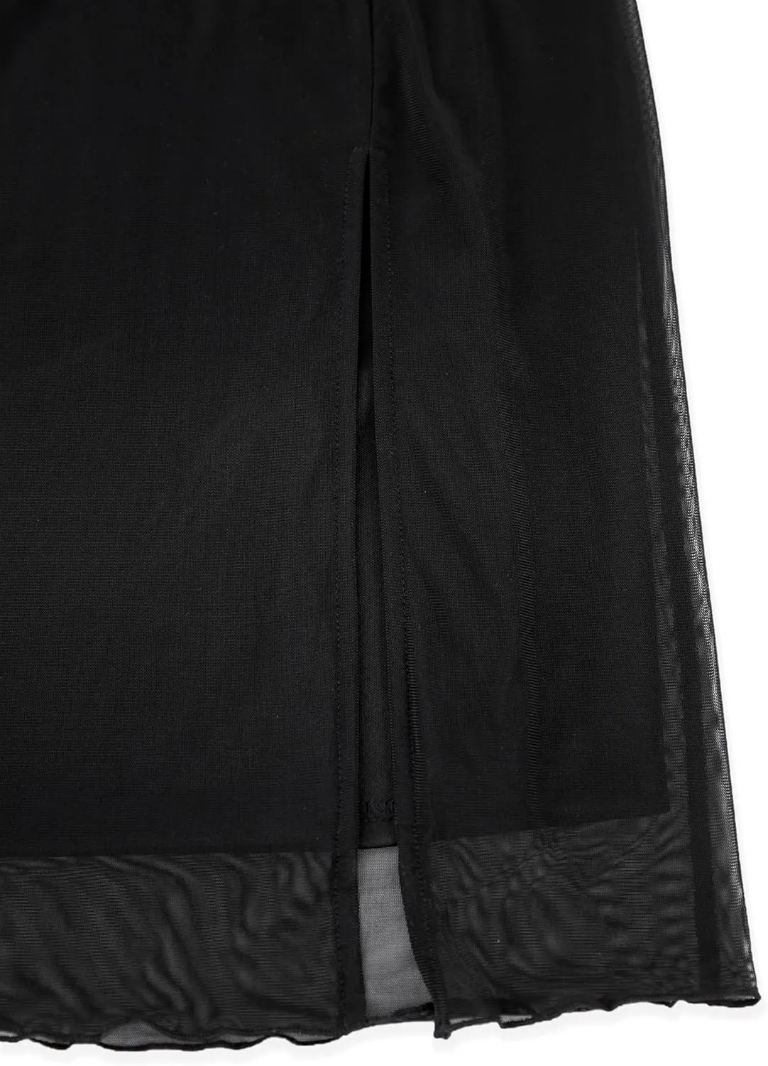 Avanova Women Slit Midi Skirt High Waisted Split Summer Casual Drawstring Pockets Sweat Skirt