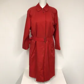 Burberrys Red Trench Coat w/Removable Wool Lining Size 12 Regular