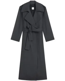 Charcoal Melange Jane Trench Coat