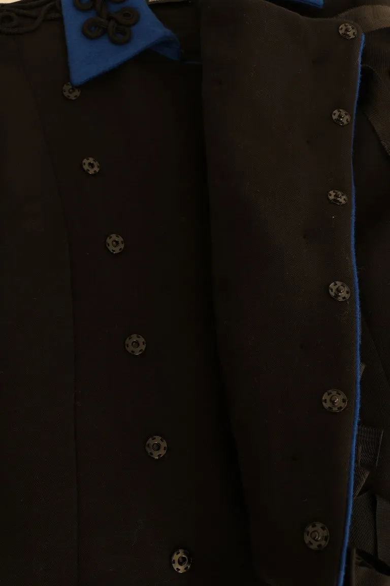 Dolce & Gabbana Black Wool Trench Jacket