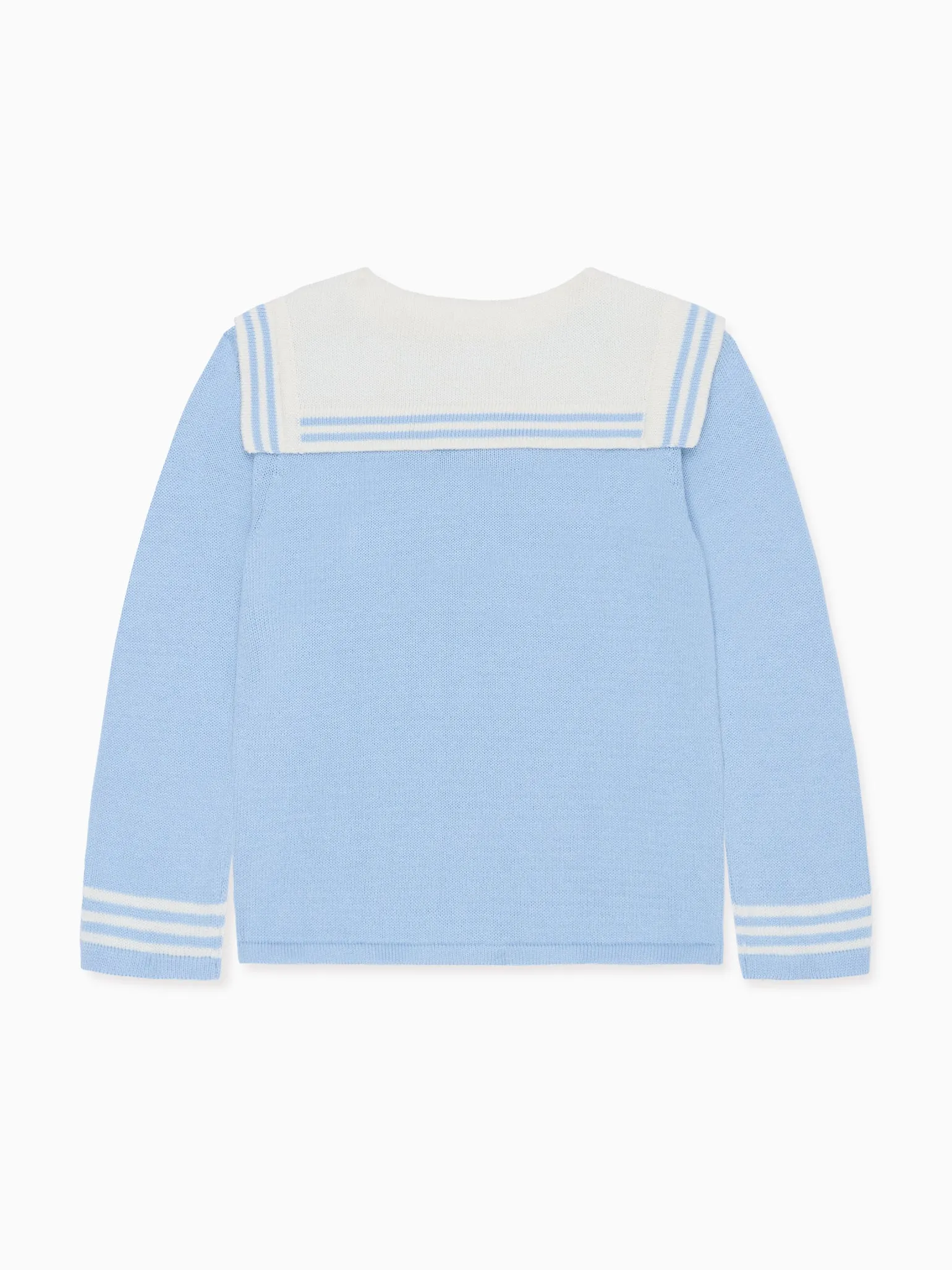 Dusty Blue Claudina Cotton Girl Sweater