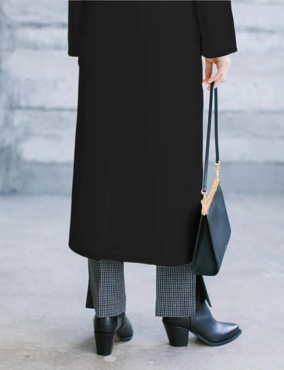 IDEALSANXUN Womens Long Wool Coats Fall Winter Notch Lapel Double Breasted Trench Coat Wool Jackets