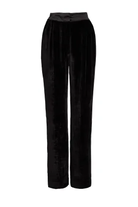 MARAIS VELVET TUXEDO PANT {BLACK}