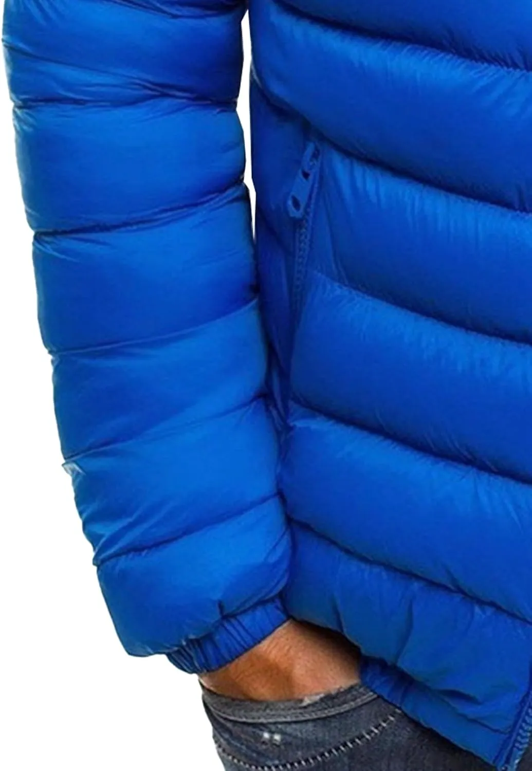 Mens Stand Collar Bomber Jackets Diamond Quilted Jacket Rib Varsity Coat Windproof Winter Warm Padded Coats Outwear