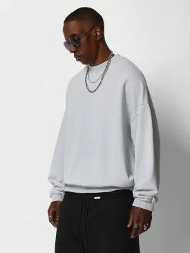 Oversized Fit Washed Sweatshirt With Side Pocket