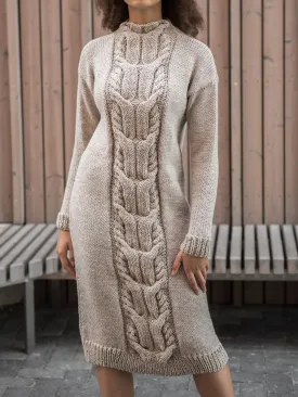 Retro Casual Twist Women'S Knitted Long Skirt