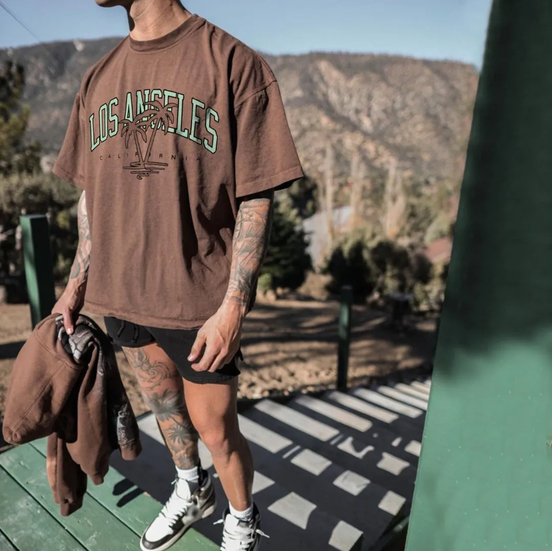 Retro Oversized LOS ANGELES  T-Shirt