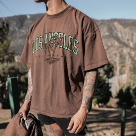 Retro Oversized LOS ANGELES  T-Shirt