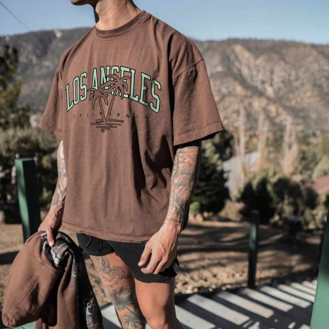 Retro Oversized LOS ANGELES  T-Shirt