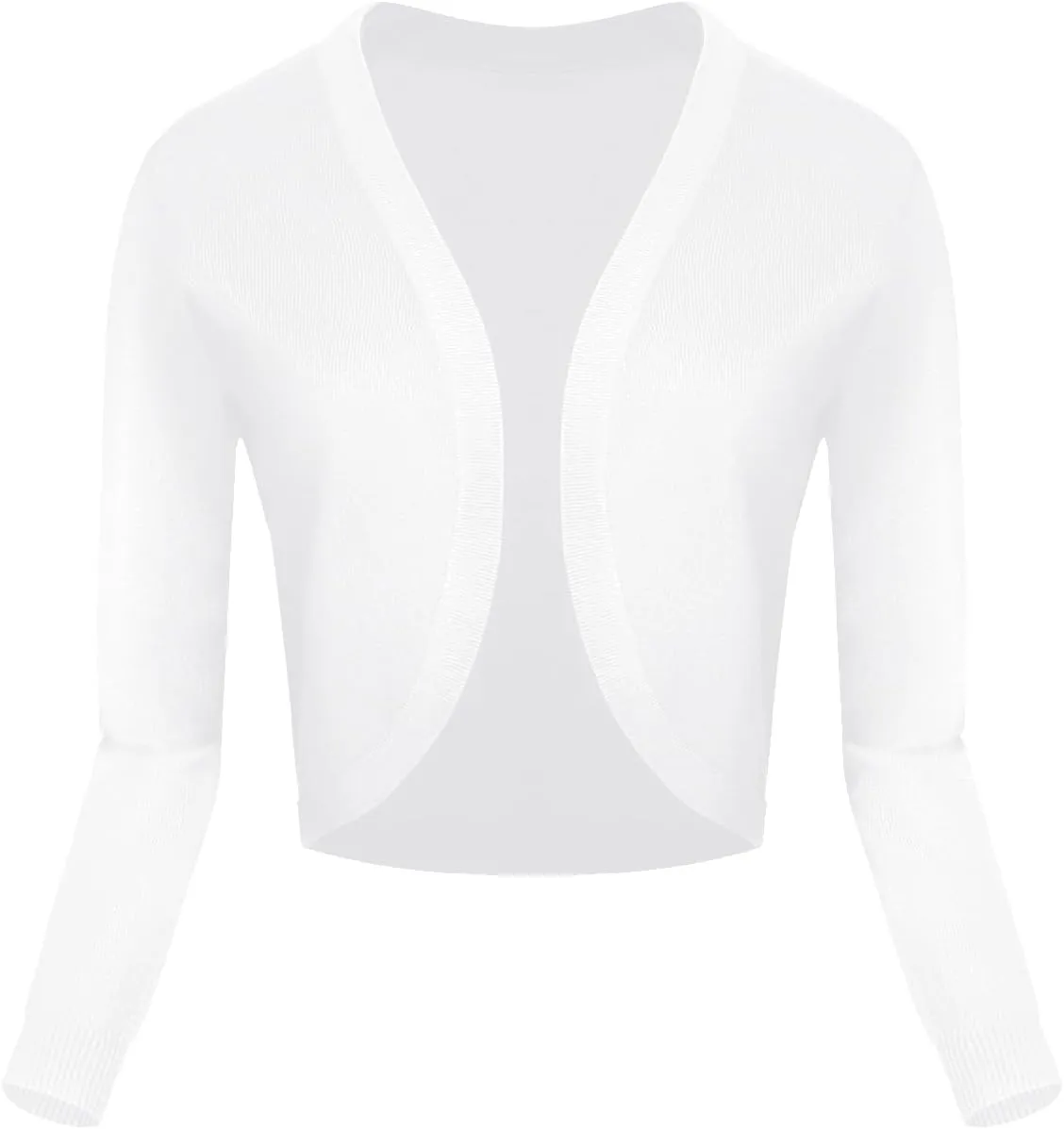 Urban CoCo Women's Cropped Cardigan V-Neck Button Down Knitted Sweater 3/4 Sleeve