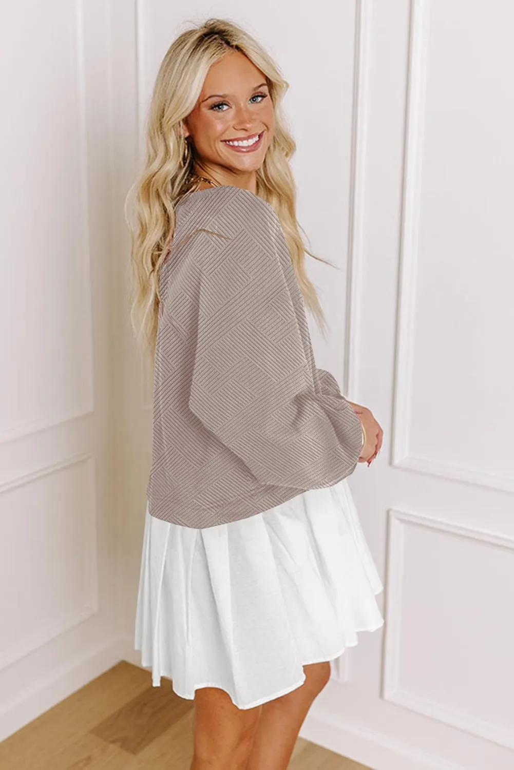 Womens Crew Neck Sweatshirt Dress 2025 Trendy Fall Long Sleeve Pullover Tops Casual Flowy Patchwork Mini Dresses